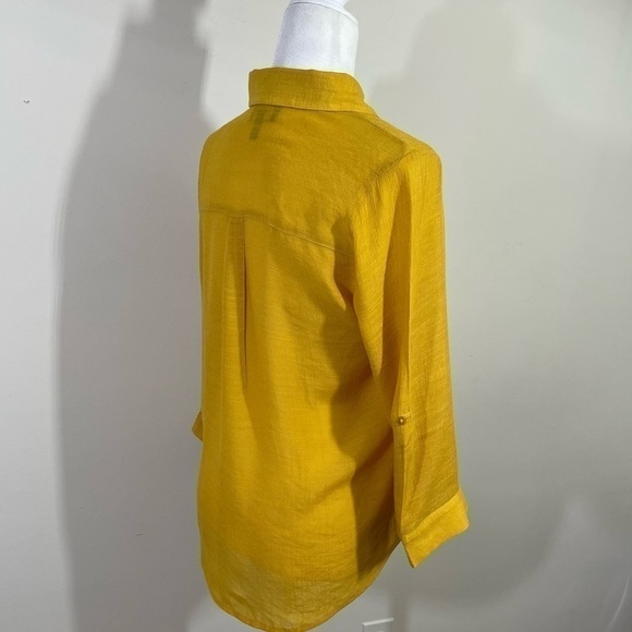 By & By sz sm shirt golden looks liken a textured linen without the wrinkles - Picture 5 of 12
